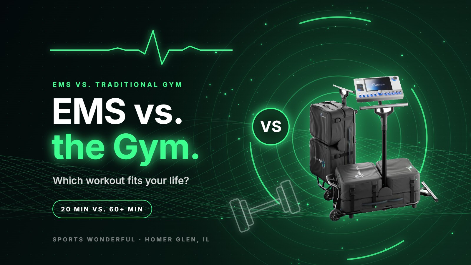 EMS training machine versus a dumbbell – comparing EMS training and a traditional gym workout