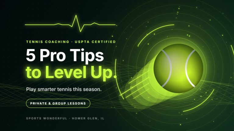 Glowing tennis ball in motion – tennis tips from a USPTA-certified coach in Homer Glen, IL